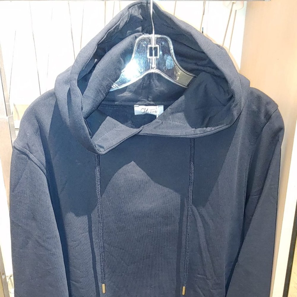 CM Fashion unisex hoodie Long Sleeve with pockets color NAVY